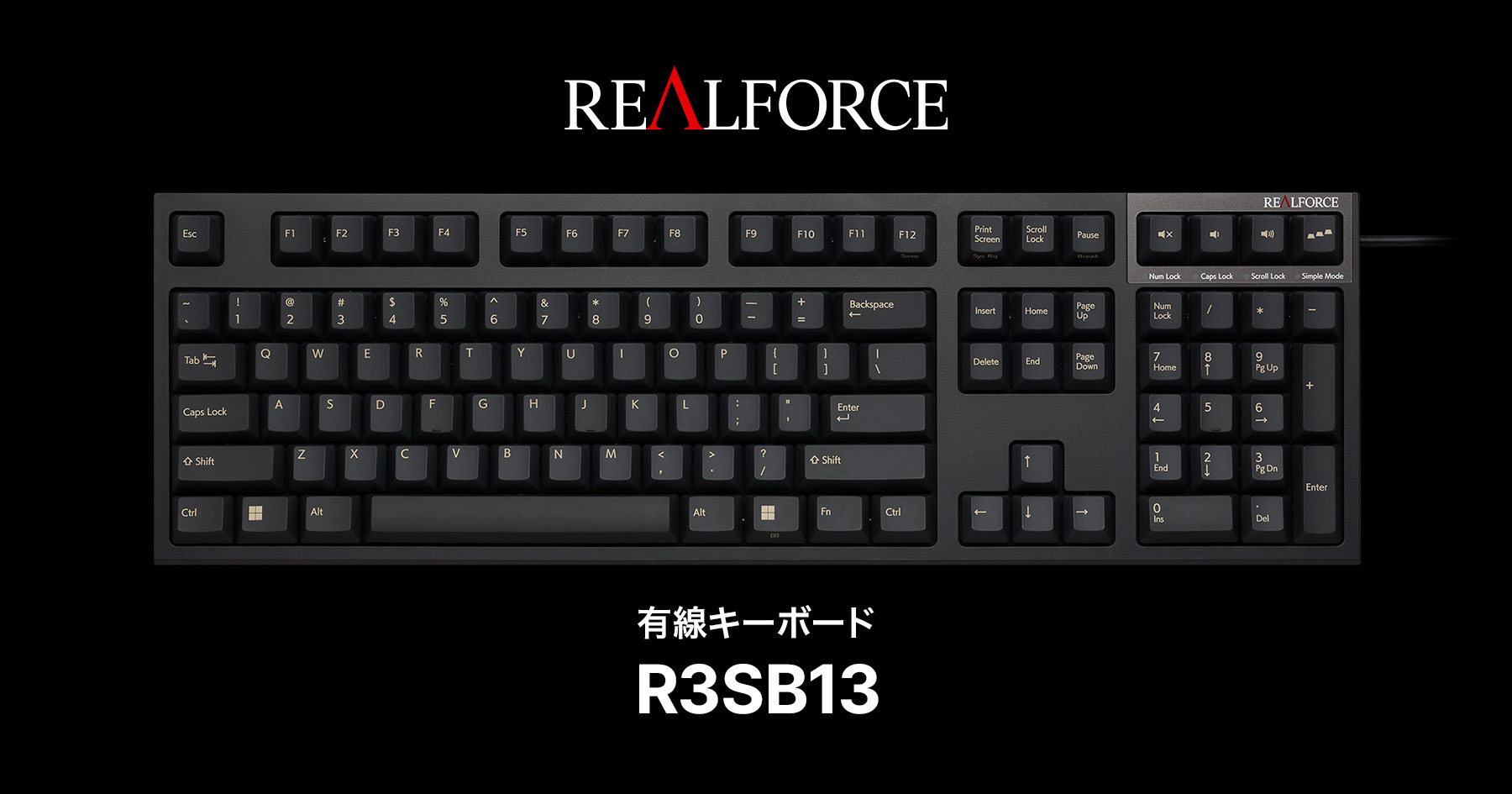 Product : REALFORCE / R3SB13 | REALFORCE | Premium Keyboard, PBT