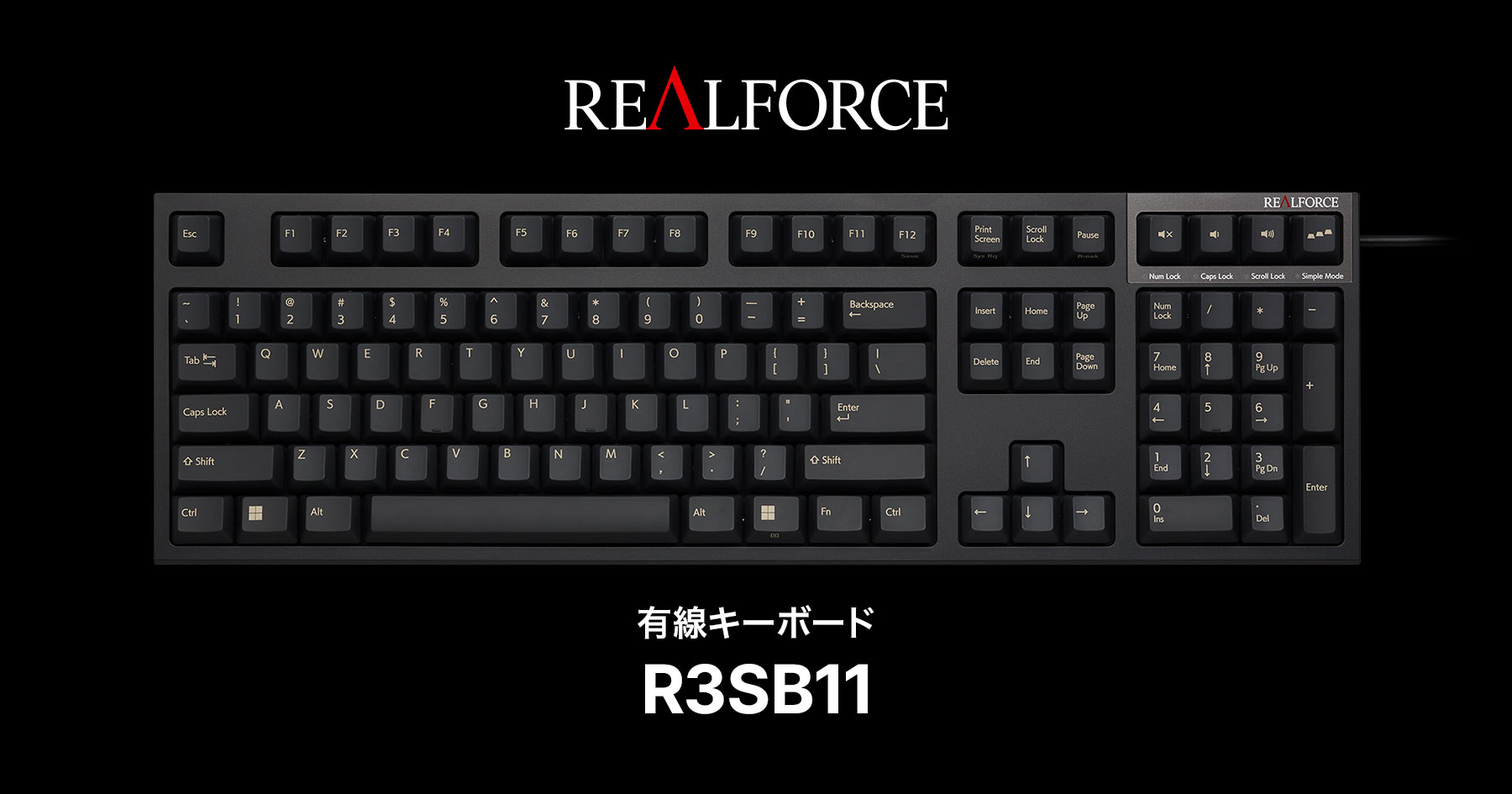 製品 : REALFORCE / R3SB11 | REALFORCE | 日本製プレミアムキーボード